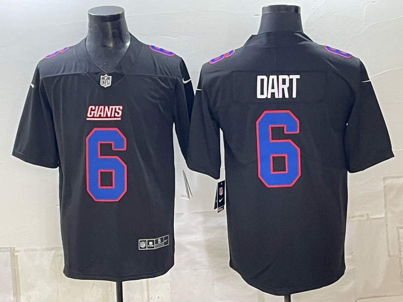 Men New York Giants #6 Dart black Nike 2026 NFL Game Jersey 1006004